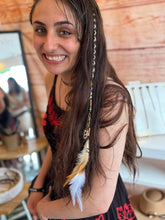 Load image into Gallery viewer, Clip in Feather Hair Charms - Boho Festival Hair Accessories 
